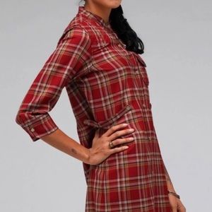 PENDLETON X ANTHRO Portland Collection XS Tunic Dress Burgundy Red EUC